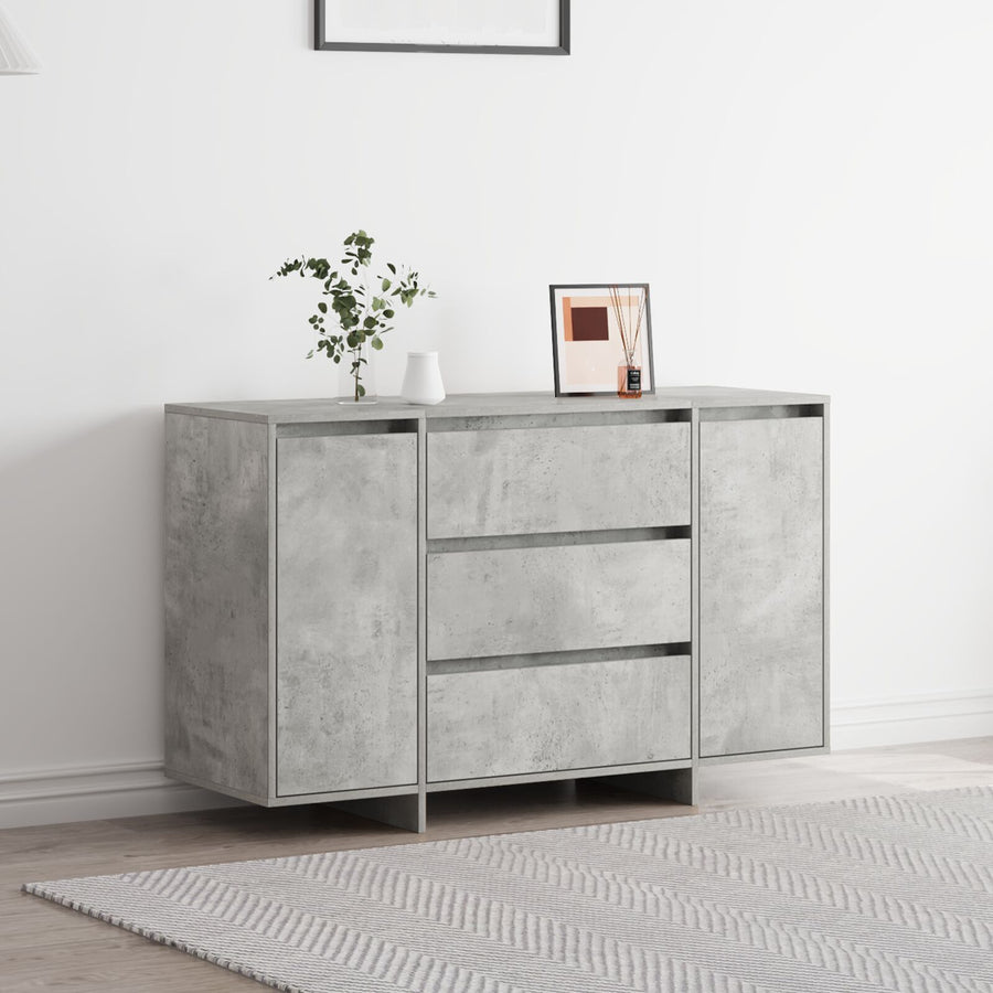 Zijtafel Betonnen Grijs Geëngineerd Hout Zijtafel Rechthoekig