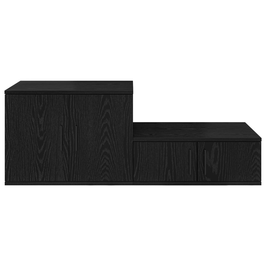 Opslagschuurkast Zwart Gelaagd Hout Zwart eiken 108 x 41 x 40 cm