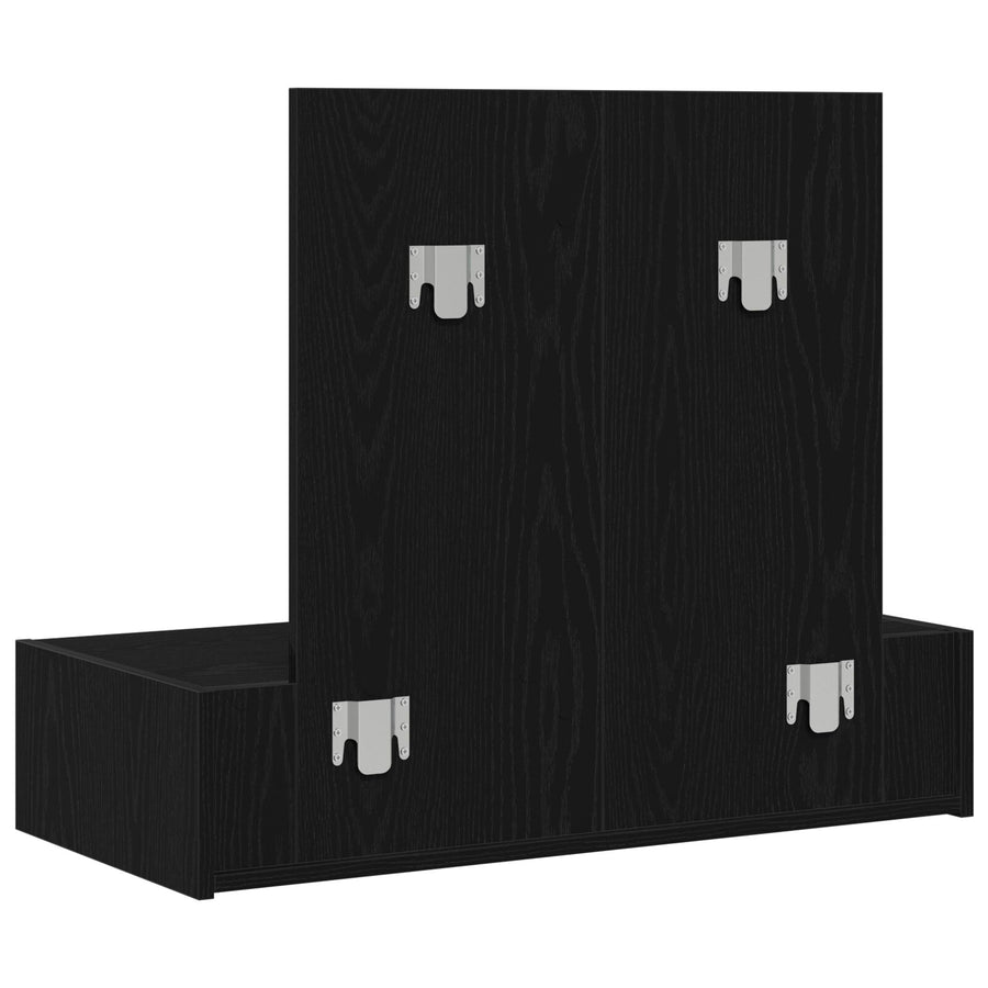 Wandkaptafel 83 x 40 x 70 cm Zwart eiken zonder LED
