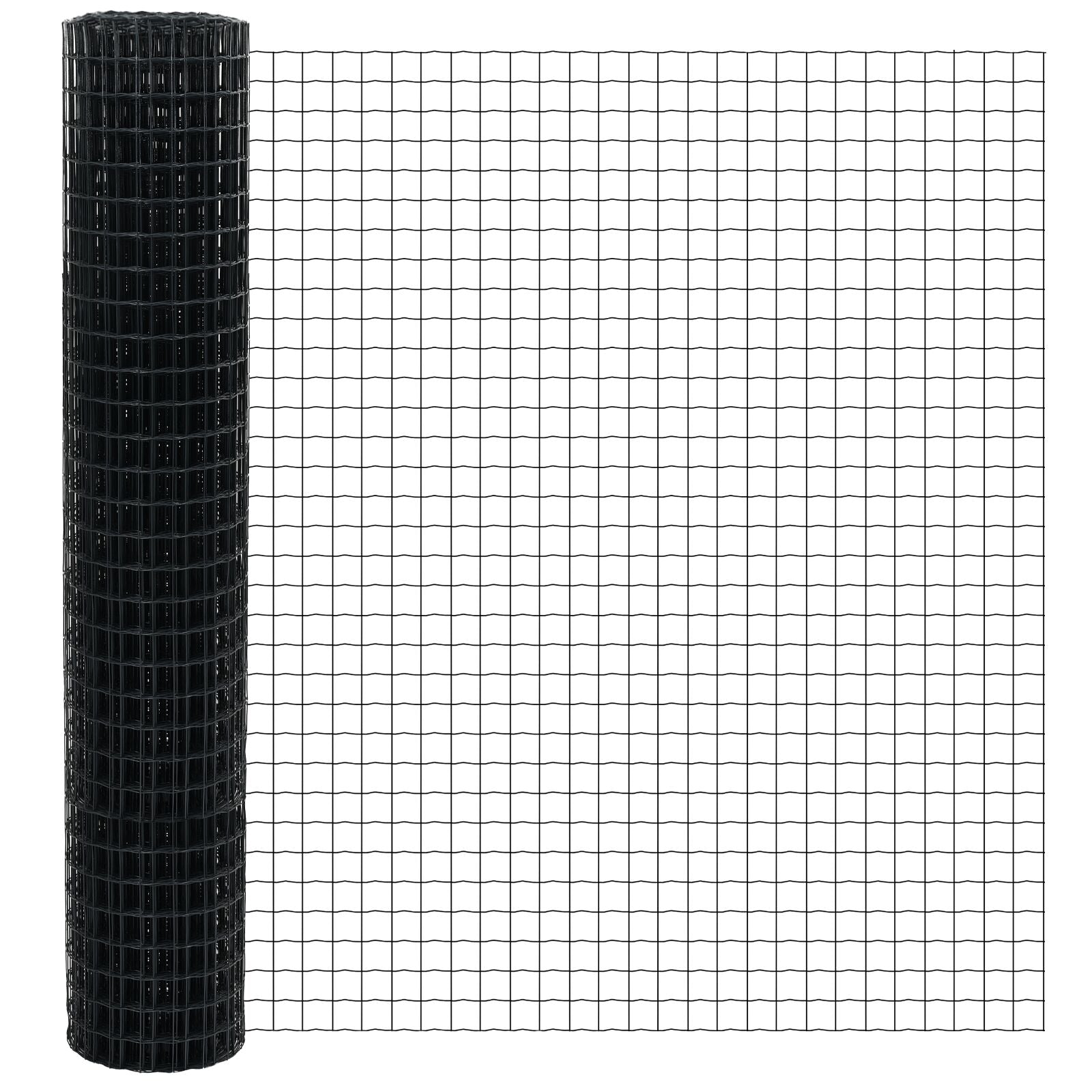 Tuinhek Set Set Van 2 Grijs Gepoedercoat Staal 10 X 1.5 M