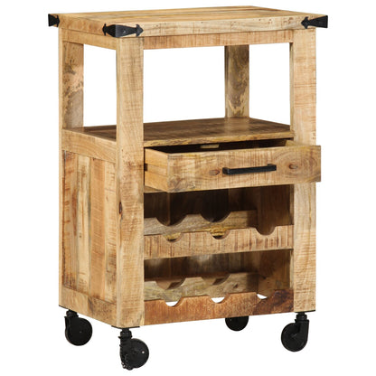 Keuken Trolley 55X40X80 Cm Massief Ruw Mangohout