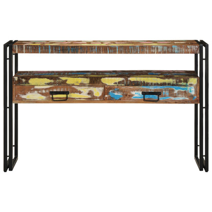 Bijzettafels Meerkleurig En Metaal 120 x 33 x 75 cm Massief gerecycled hout