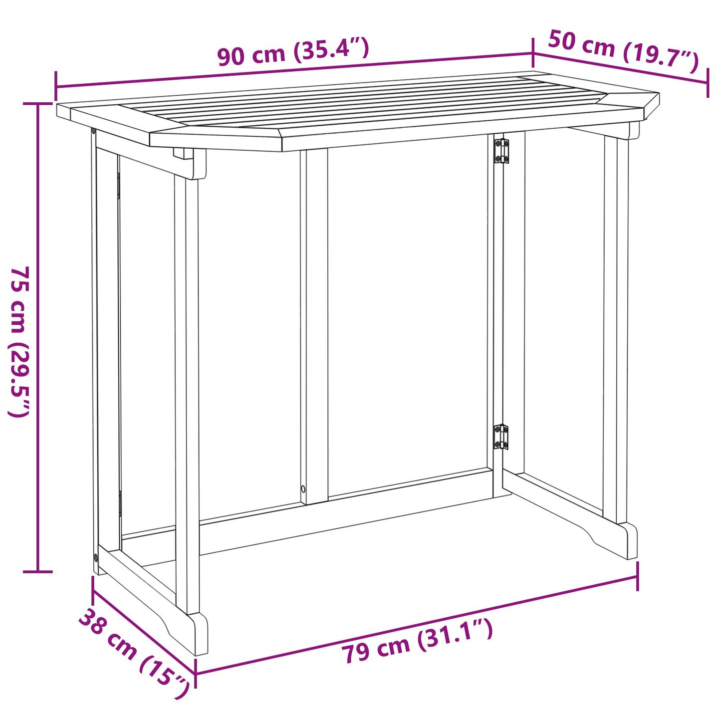 3-Delige Bistroset Voor In De Tuin Met Kussens, Gemaakt Van Massief Acaciahout