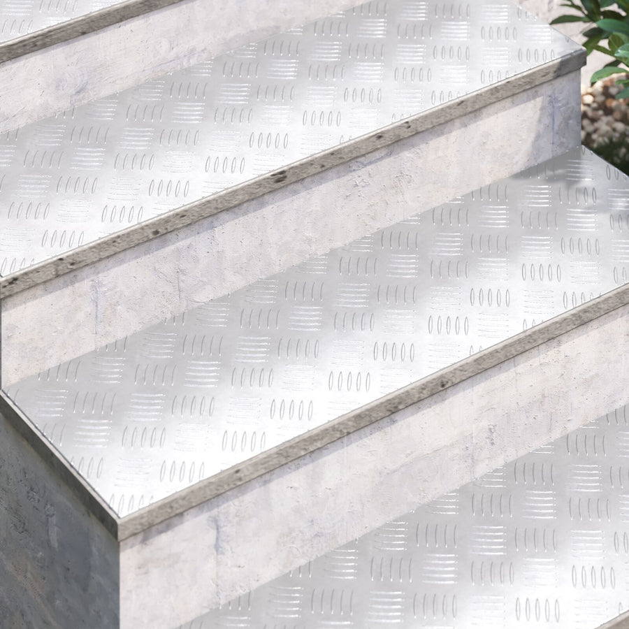 Aluminium Checker Platen 2 Stuks Antislip 100X30 Cm 100 x 30 x 0.4 cm Rechthoekig