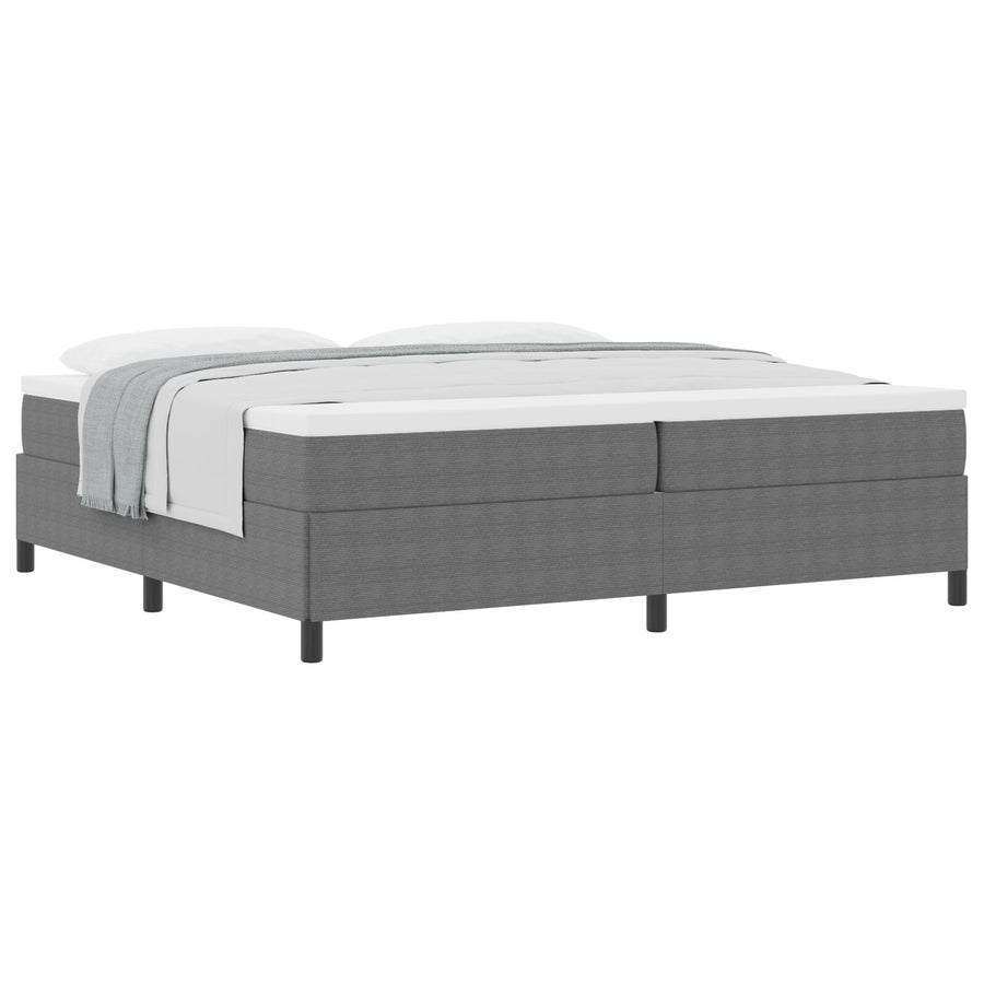 Bedframe Corduroy Stof Lichtgrijs 200 x 200 cm