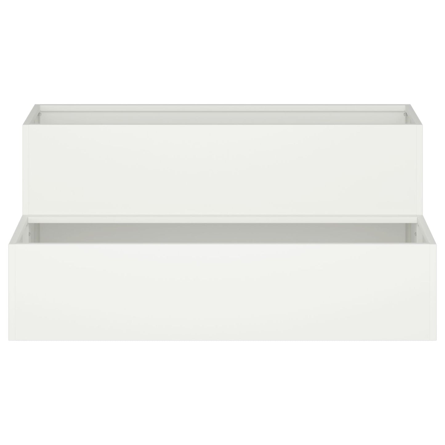 Tuin Planter 2-Tiering Te Staal 100 x 60 x 45 cm Wit