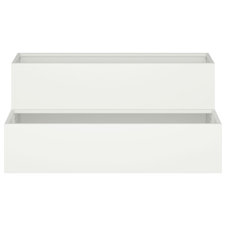 Tuin Planter 2-Tiering Te Staal 100 x 60 x 45 cm Wit
