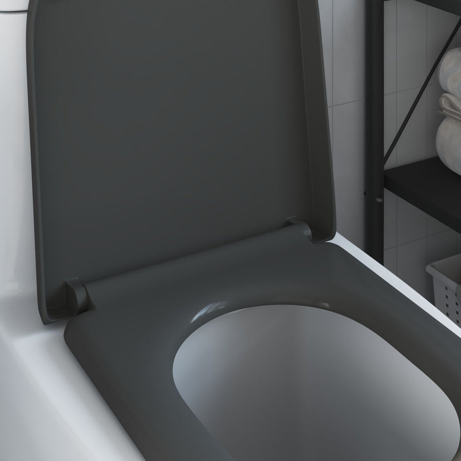 Snelsluit Toiletzitting Met Soft Close Duroplast Anthraciet