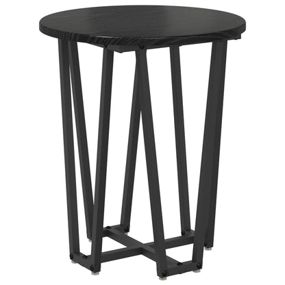 Bijzettafel Set Van 2 - Mdf En Metaal Zwart eiken