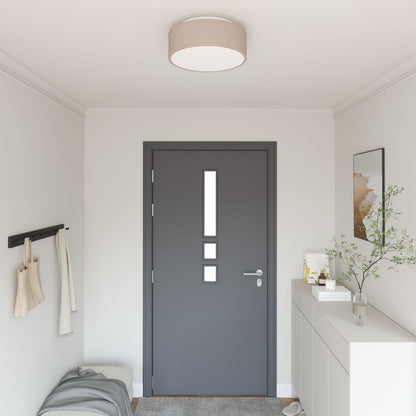 Plafondlampen Inbouw Ø 38 Cm Stoffen E27 Ø38 x 13.5 cm Taupe zonder sterrenlampenkap