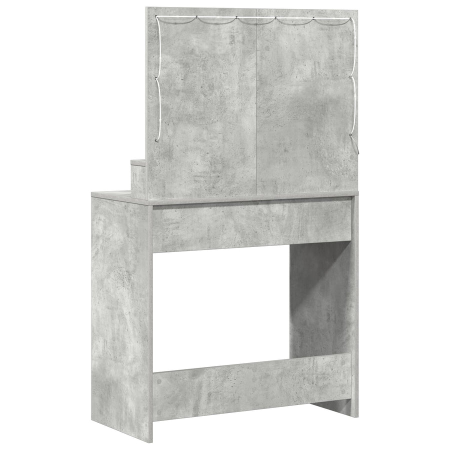 Kaptafel Met Led-Verlichting 79 x 41 x 135 cm Betonnen grijs