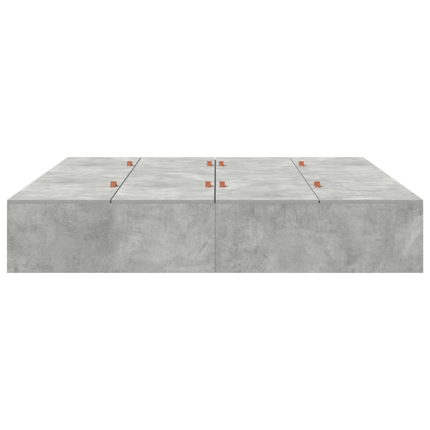 Opbergbedframe Betonnen Grijs 200 x 200 cm