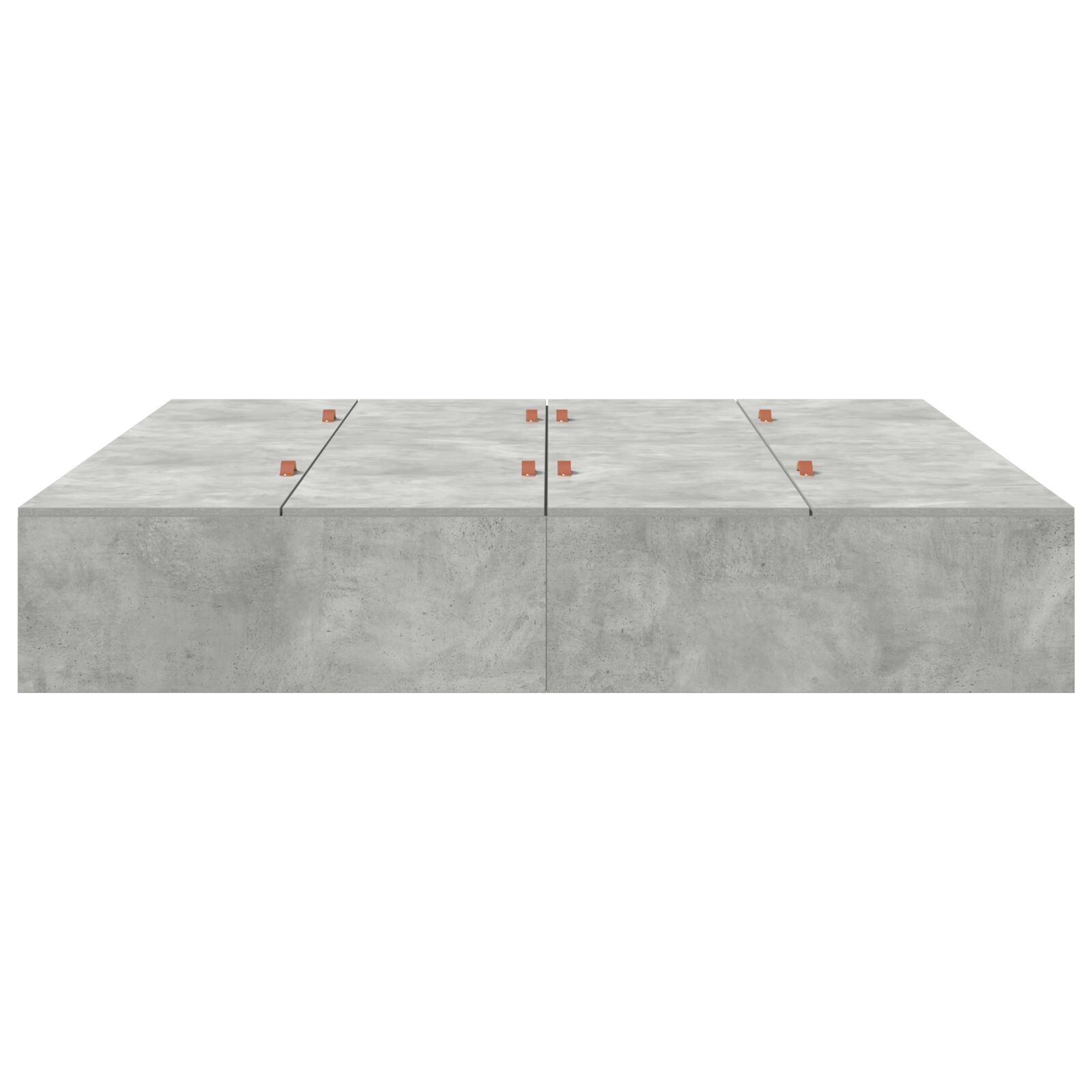 Opbergbedframe Betonnen Grijs 200 x 200 cm