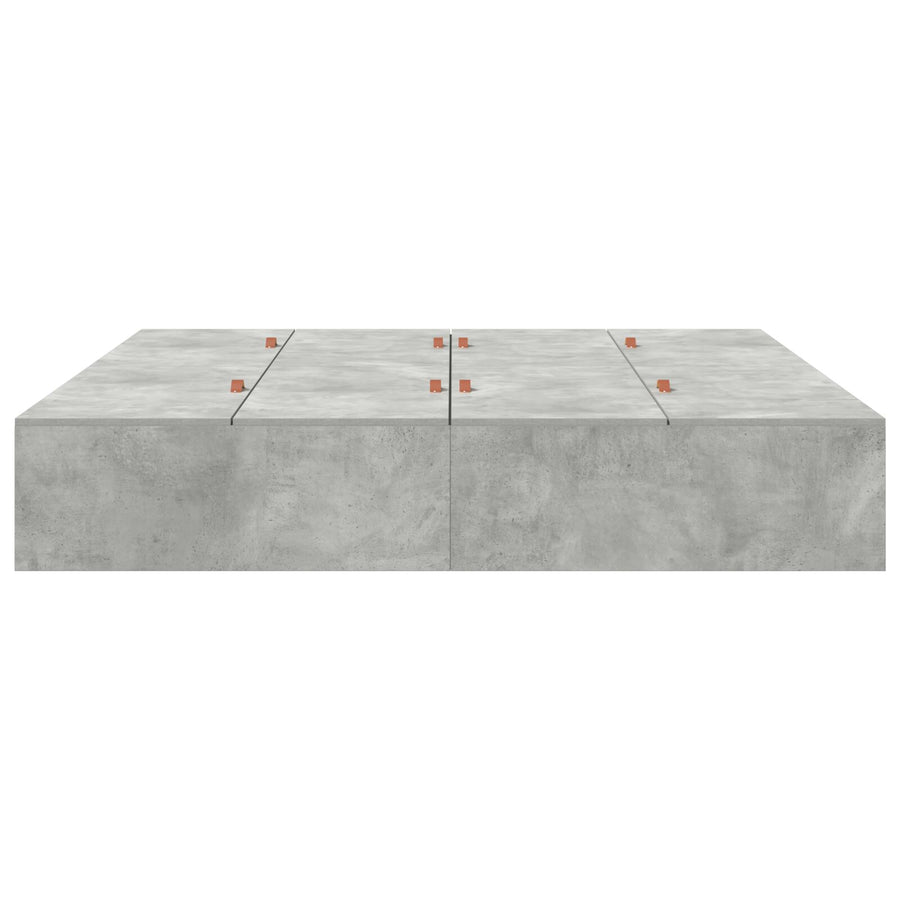 Opbergbedframe Betonnen Grijs 200 x 200 cm