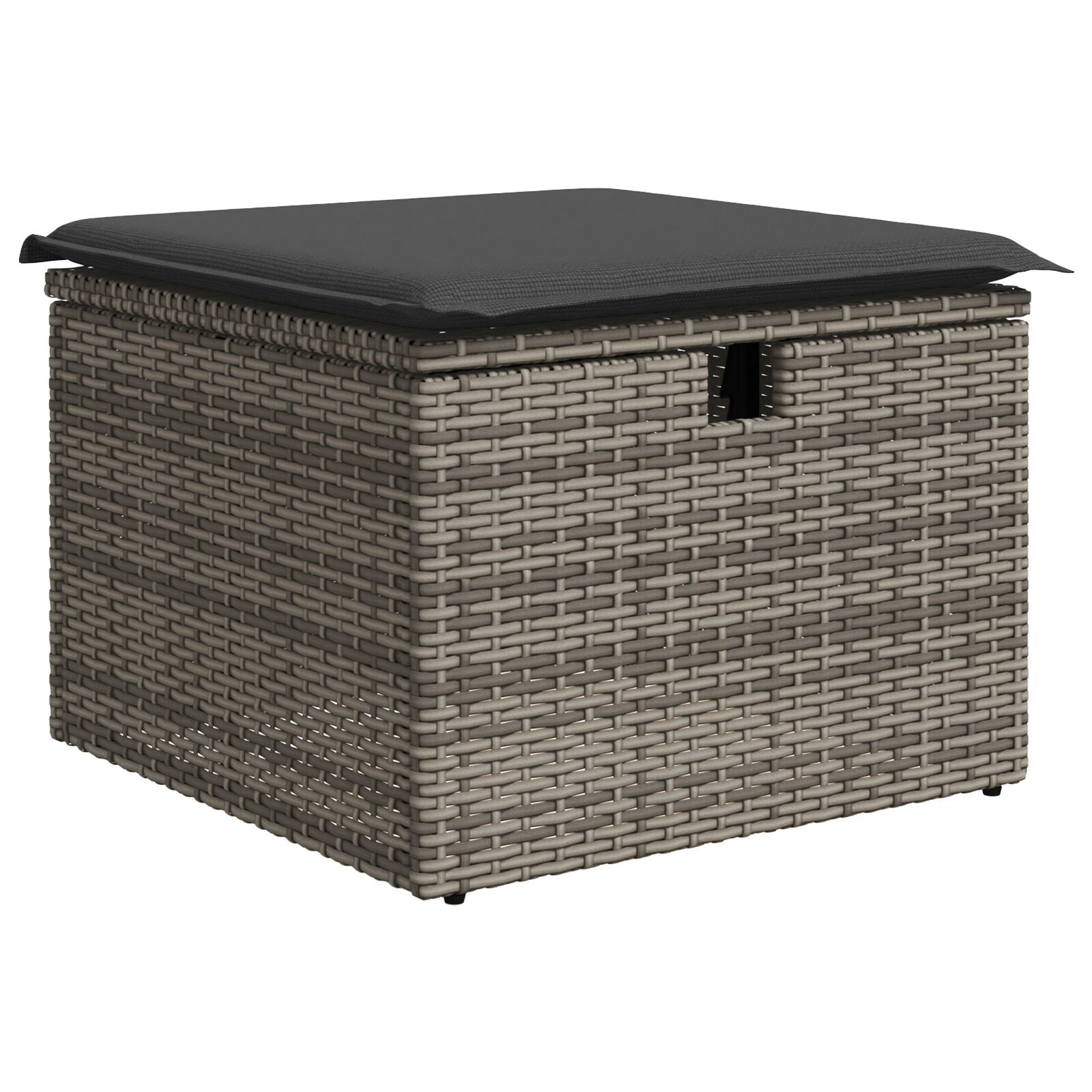 8-Delige Tuin Sofa Set Met Kussens Grijze Poly Rattan Wit
