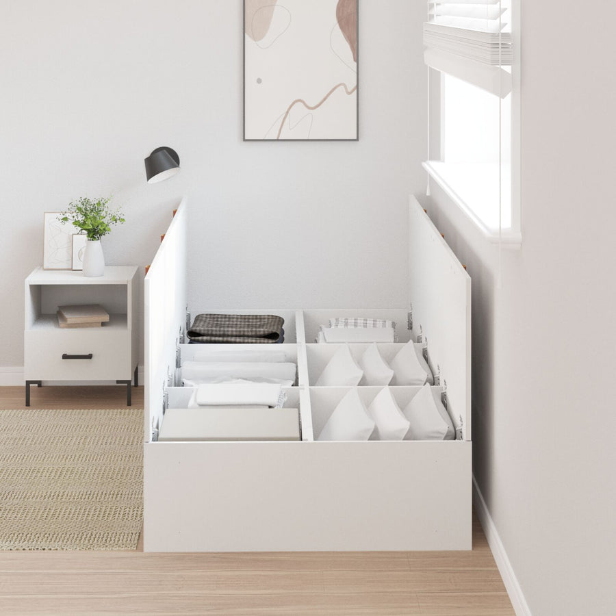 Opbergbedframe Wit 90 x 190 cm