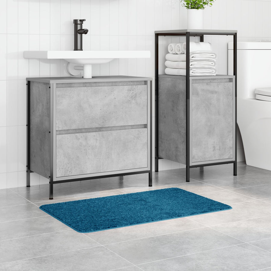 Badmat Rechthoekig Polypropyleen Antislip Blauw 50 x 80 cm