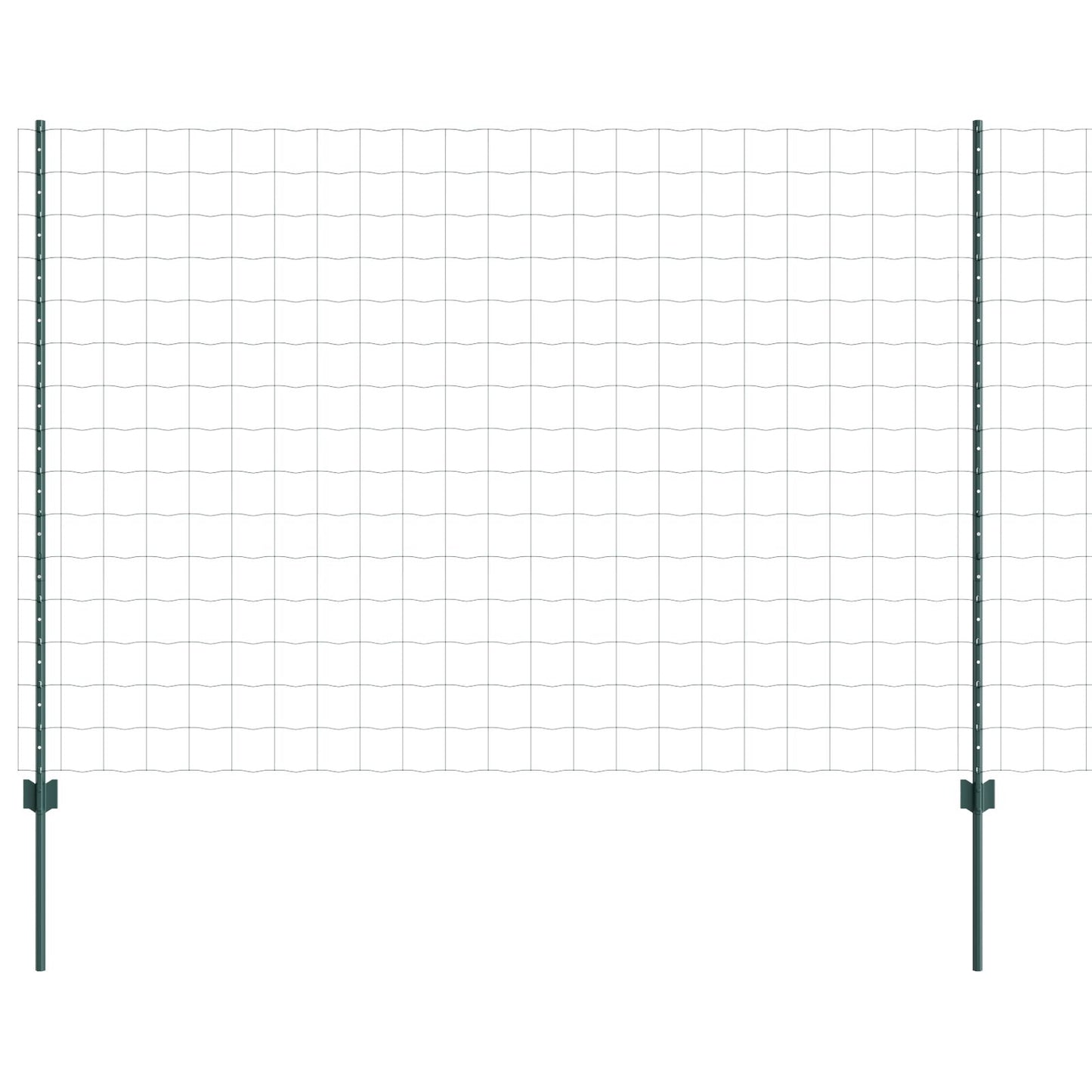 Tuinomheining Set Set Van 2 Groen Gepoedercoat Staal