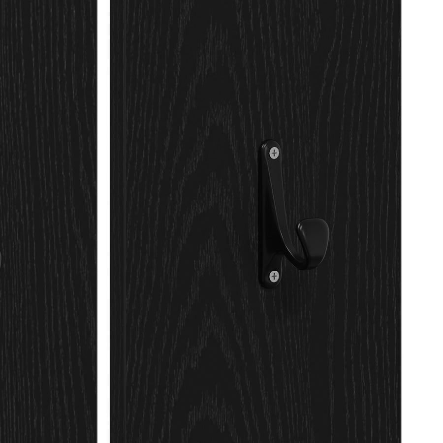 Halmeubilair Set In Zwart Eiken Geperst Hout