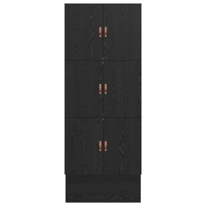 Opbergbedframe Zwart Eiken Bewerkt Hout 236,5 X 90 X 31,5 Cm Artisanaal Eiken