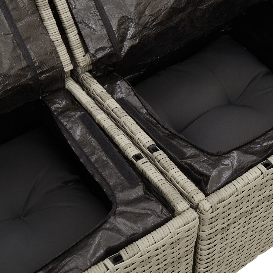 Tuin Sofa Set Set Van 5 Beige Rattan 5-Delige Tuinset