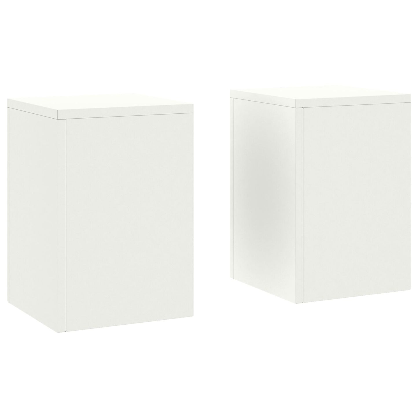 Buiten Plantenstands Pilar 2 Stuks 24X24X35 Cm Staal Wit 2x (35 cm)