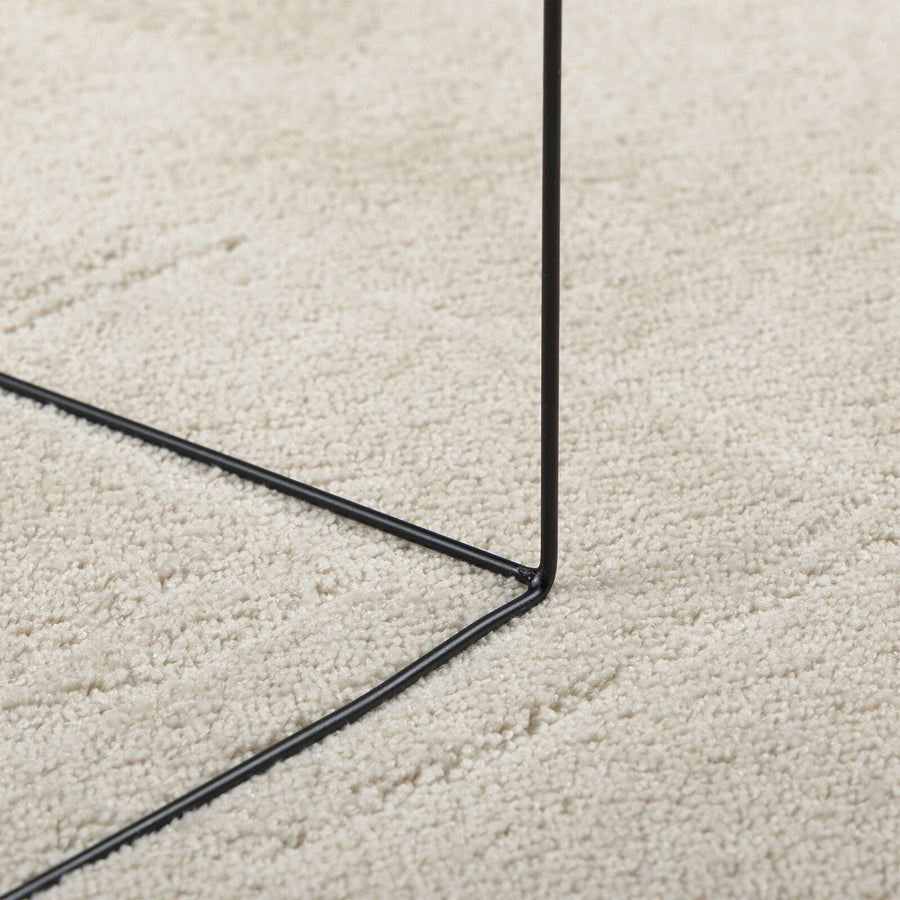 Kleed 'Huarte' Korte Vacht Zacht En Wasbaar Beige 100 x 200 cm Ovaal-golfvorm