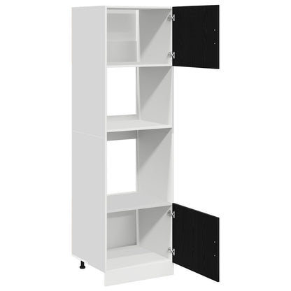 Keuken Kast Zwart Eiken Engineeringhout 60 X 57 X 207 Cm