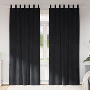 Verduisterende gordijnen 2 stuks zwart 140x225 cm fluweel
