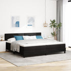 Box spring bed with mattress Black 200 x 200 cm Velvet