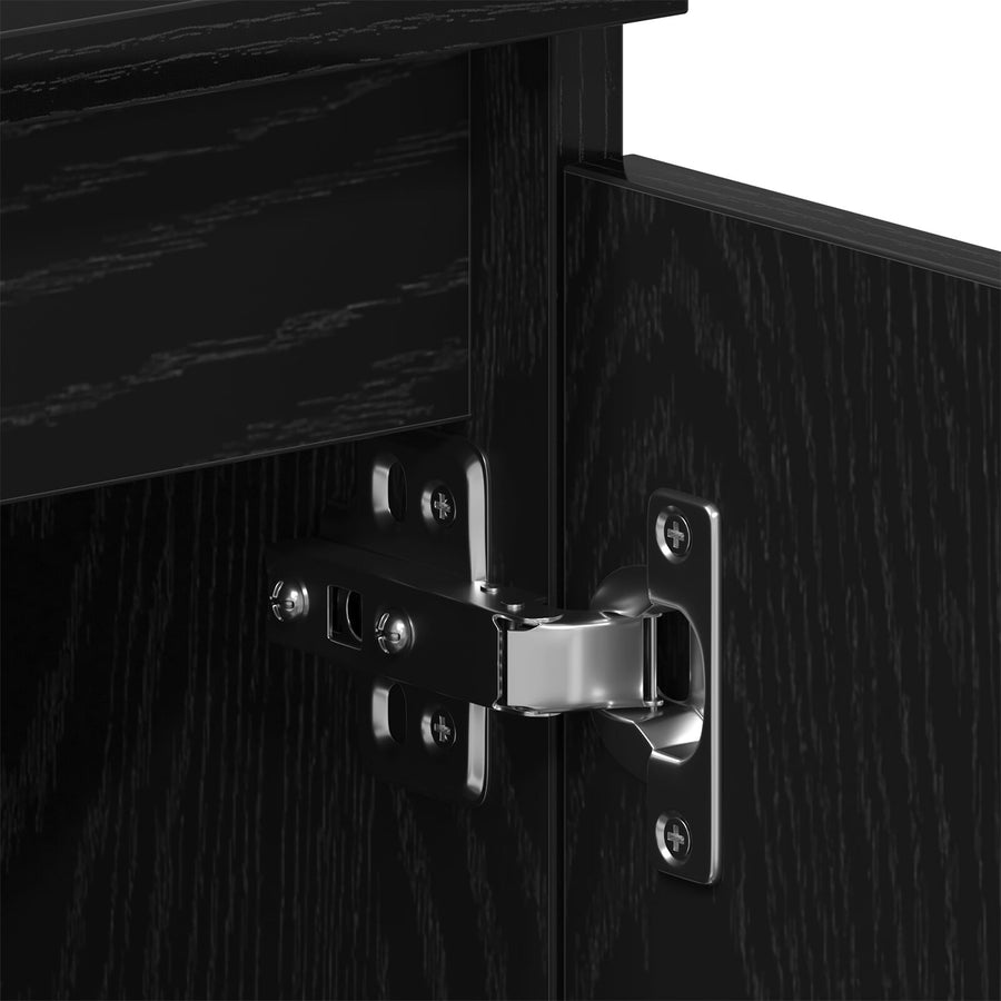 Tv-Kast Zwart Eiken 102X35X50 Cm Bewerkt Hout