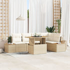 Tuinset 5 personen riet beige