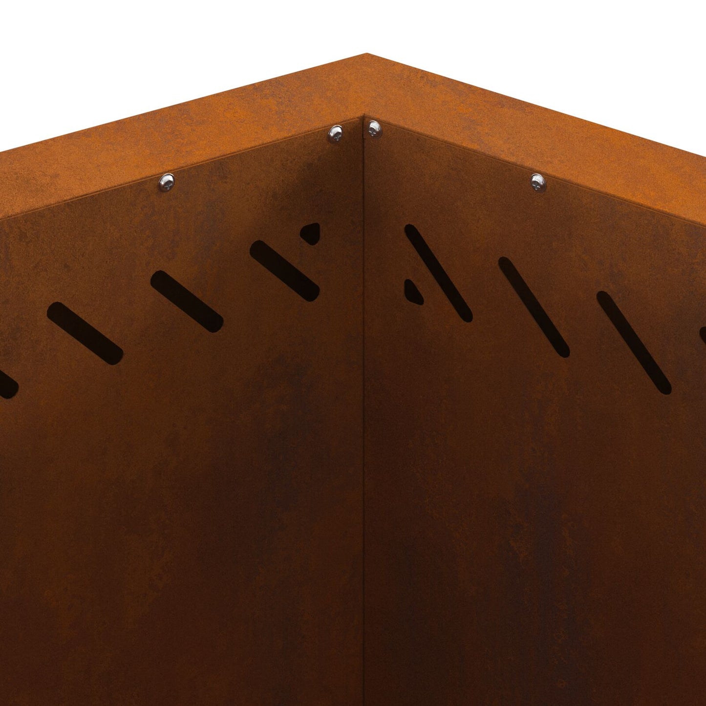 Rookloze Vuurkorf Hexagonaal Weerbestendig Staal 58 x 58 x 51 cm Verweerd staal/Bruin