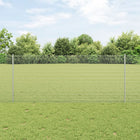 Fence with Post Silver 1 x 25 m Steel