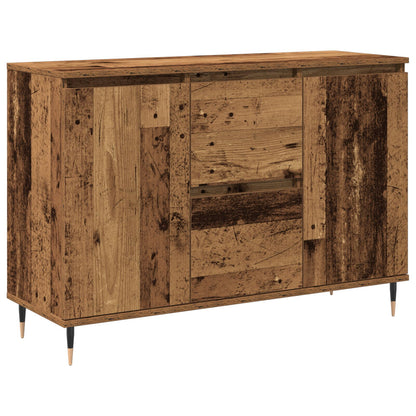 Dressoir Met Deuren & Lades Oud Hout 101,5X35X70 Cm