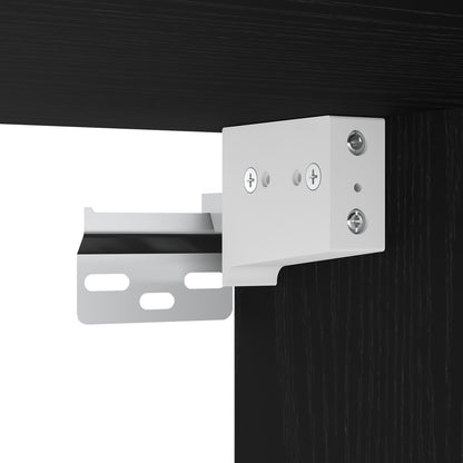 Tv Wandelementen 2 St Bewerkt Hout Zwart eiken