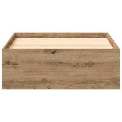 Bed Frame Artisan Oak 90X200 Cm Engineered Wood Ambachtelijk Eiken