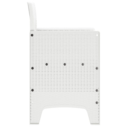 Tuinstoel Set Van 4 Poly Rattan Standaard Lichtgewicht zonder kussen Wit