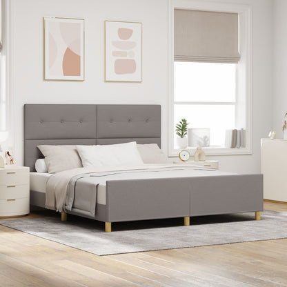Bedframe Taupe 180X200 Cm Stof Crème