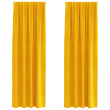 Blackout Gordijnen Met Top Tape 2 Stuks Velours Mosterdgeel 140 x 260 cm met ingenaaid tape