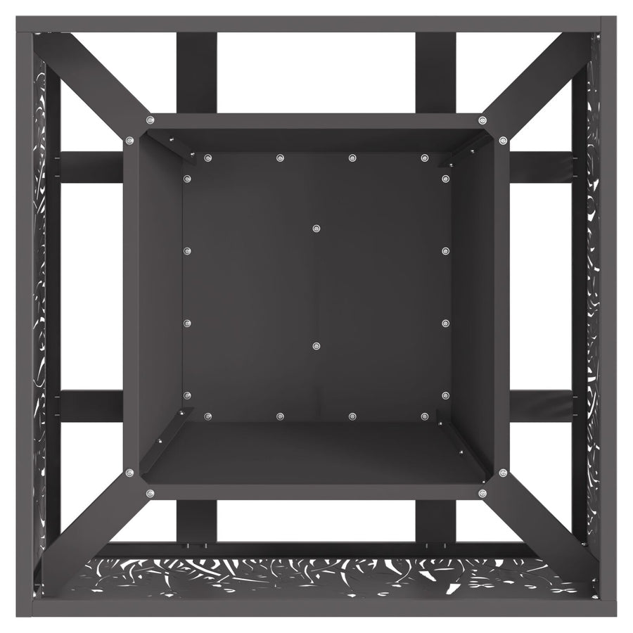Vuurkorf Vierkant Zwart Staal 60 x 60 x 30 cm Koudgewalst staal/Zwart