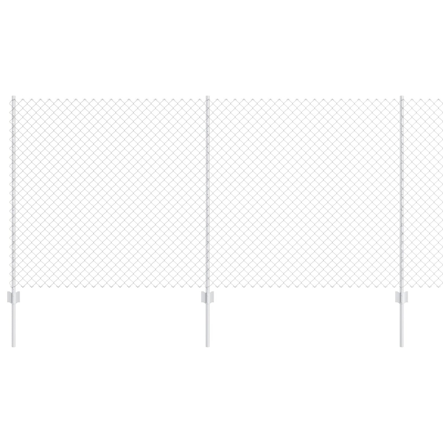 Kettinglinkhek Met 20 U-Posten Zilver 1,2X10 M Staal