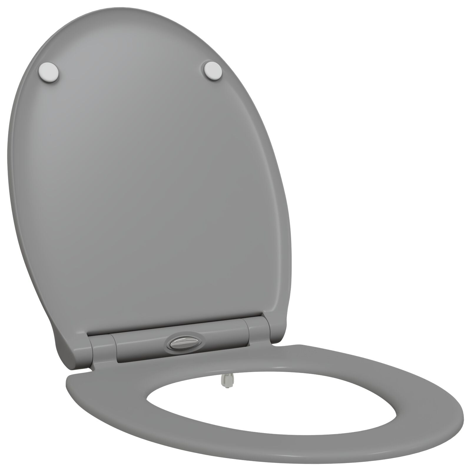 Snelle Release Toiletbril Met Zachte Sluiting Duroplast Grijs