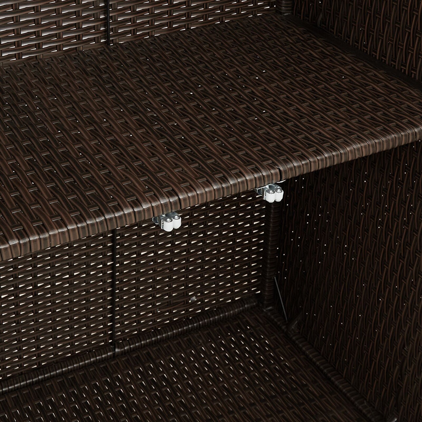 Opbergkast 100X36X102 Cm Rattan Bruin