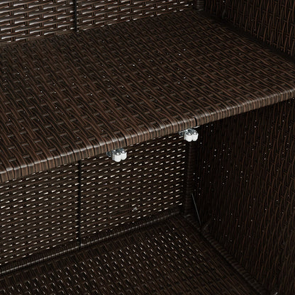 Opbergkast 100X36X102 Cm Rattan Bruin