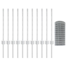 Euro Fence Set Set Van 2 Gegalvaniseerd Staal 25 X 0.6 M Duurzaam
