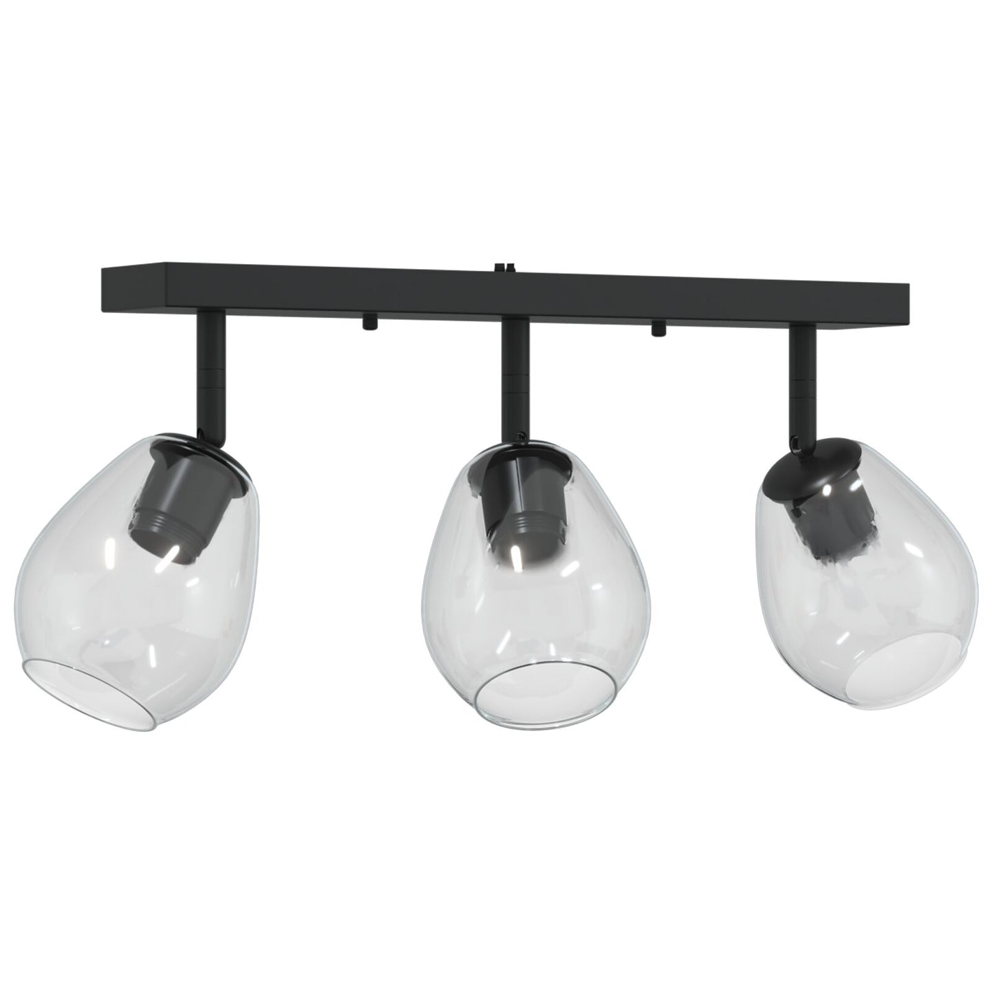 Plafondlamp Met Verstelbare Glazen Lampenkap In Antraciet, E27 3