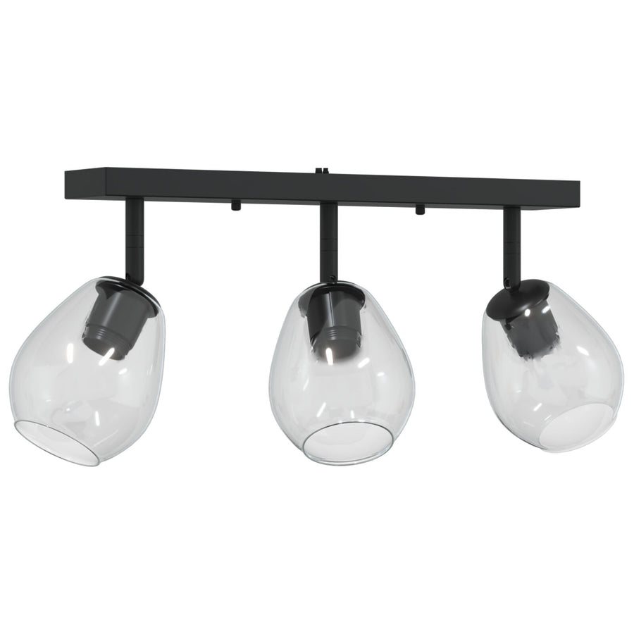 Plafondlamp Met Verstelbare Glazen Lampenkap In Antraciet, E27 3