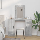 Console Table with Storage Grey 102 x 33 x 135 cm Engineered Wood