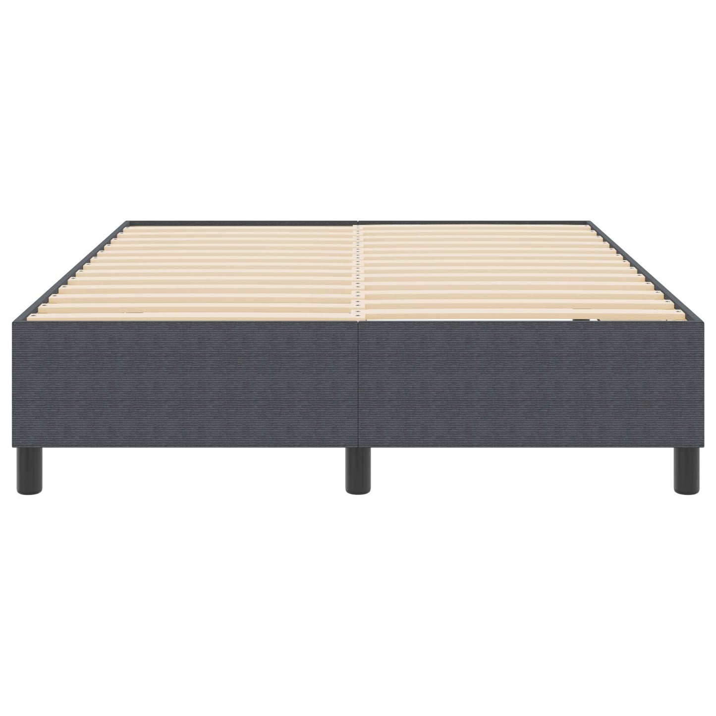 Boxspring Bed Katoen Fluweel Donkergrijs 160 x 200 cm